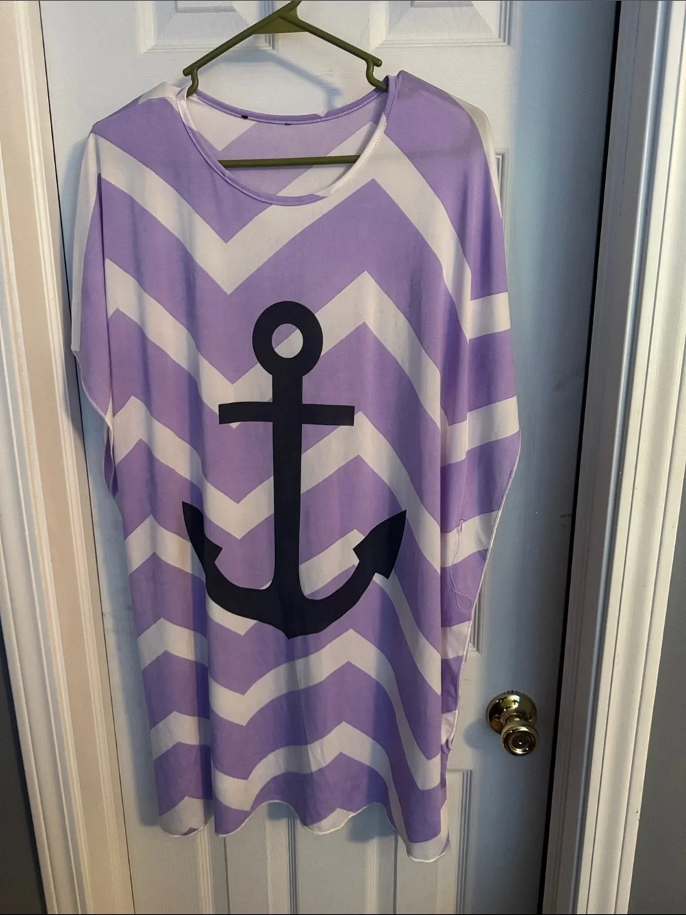 Purple Chevron Anchor Tunic Dress - Brand Not Visible
